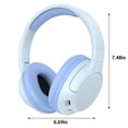 thumbnail image 3 of Kids Bluetooth Headphones, Wireless Headphones with HD ANC Microphone, 50 Hours Playtime, Safe Volume, Type C Fast Charging, Foldable On-Ear Headphones for Children/Teens/Smart Device - Blue, 3 of 7
