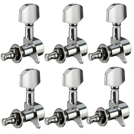 3R+3L Chrome Acoustic Guitar String Semiclosed Tuning Pegs Machine Heads Tuners