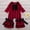 Red, variant on purcolt Newborn Baby Girls Christmas Ruffle Romper Red Black Plaid Printed Bodysuit One Piece Long Sleeve Bow Flared Pants Jumpsuit Cute Cotton Outfits Set