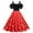 Red, variant on YanHoo Vintage Dresses for Women 1940s Polka Dot Swing Dresses Audrey Hepburn Style Party Dresses Short Sleeve Prom Dresses