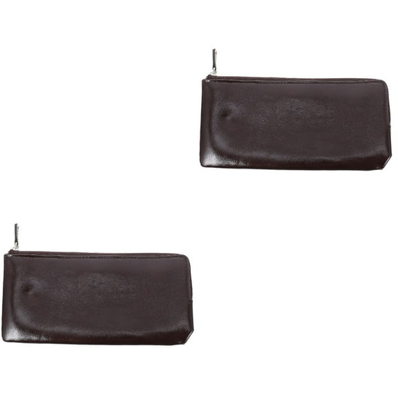 2 Pc Handbag Men Casual Wallet Portable Chic Purse Business Men's Credit Card Mens Zip Coin Purses Man Travel