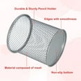 thumbnail image 3 of Uxcell 2Pcs Mesh Pencil Holder, Metal Pen Cup Desk Organizer Makeup Brush Cup Holder for Home, Office, Classroom(Silver), 3 of 7