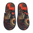 thumbnail image 1 of Fotbe Fiery Floral Pattern Pantuflas Peludas para Mujer con Estampado, Zapatillas de Peluche, Zapatos de Invierno para Casa, Uso Interior y Exterior-Medium, 1 of 8