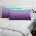 thumbnail image 4 of Teal Purple Ombre Standard Size Pillow Cover,Pillowcase Protectors with Zipper,Breathable Decorative Throw Pillow Case Cover,Modern Geometric Striped Abstract Art Pillow Shams for Couch 20x26Inch, 4 of 8