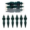 thumbnail image 2 of 6 Pcs Velvet Finial Christmas Tree Ornaments - Velvet Pendants Shatterproof Flocked Christmas Ball Ornaments Hanging Vintage Decorations for Xmas Tree Holiday Decorations, 2 of 5