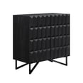 thumbnail image 6 of Nathan James Wolfie Wooden Contemporary Entryway Cabinet, Living Room Storage Cabinet or Dining Room Buffet with Sculpted Doors and Metal Legs, Black Oak, 6 of 6