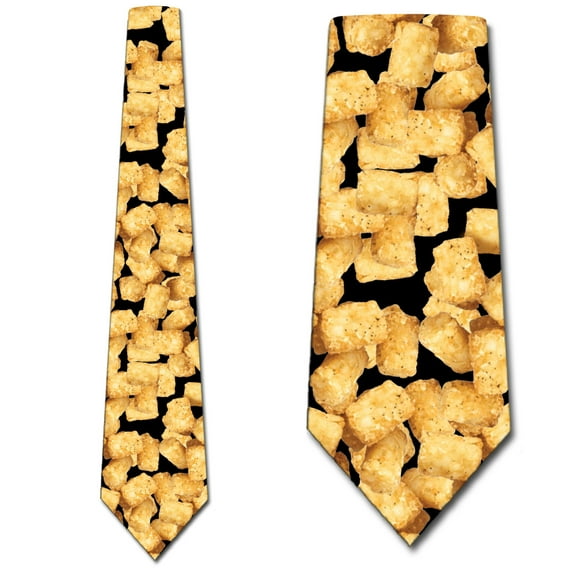 Tater Tot Ties Mens Food Necktie Tater Tots Tie by Three Rooker