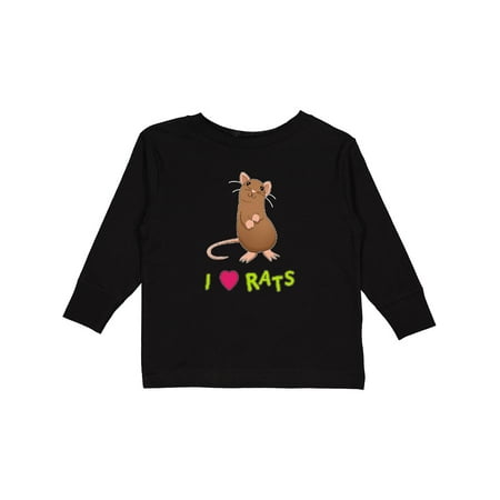 

Inktastic I Love Rats Gift Toddler Boy or Toddler Girl Long Sleeve T-Shirt