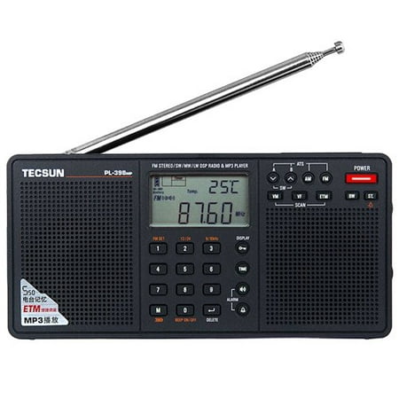 Tecsun PL398MP DSP Digital AM/FM/LW Shortwave Radio with Dual Speakers & MP3