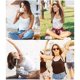thumbnail image 4 of Camisola básica de tirantes con sujetador incorporado para mujer, ligera, deportiva, para el hogar, elástica, 4 of 7