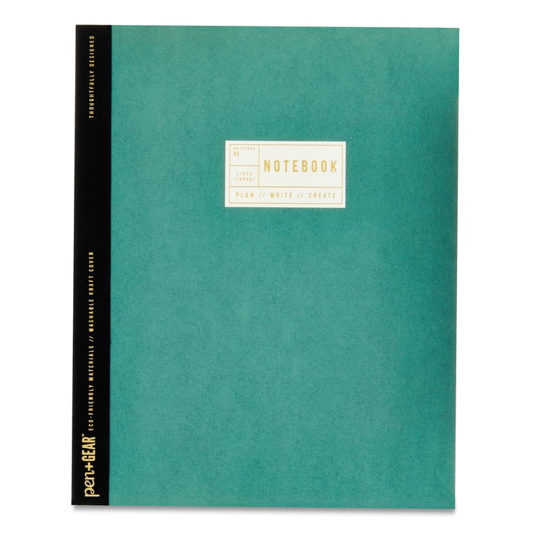 College Ruled Notebook, Green Kraft Cover, 160 Pages photo 4
