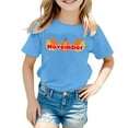 thumbnail image 1 of TZEWGL Chemise Décontractée pour Infnat Manches Courtes Col Rond Imprimés Mensuels Blouse pour Filles Garçons Taille 6-7T, 1 of 4