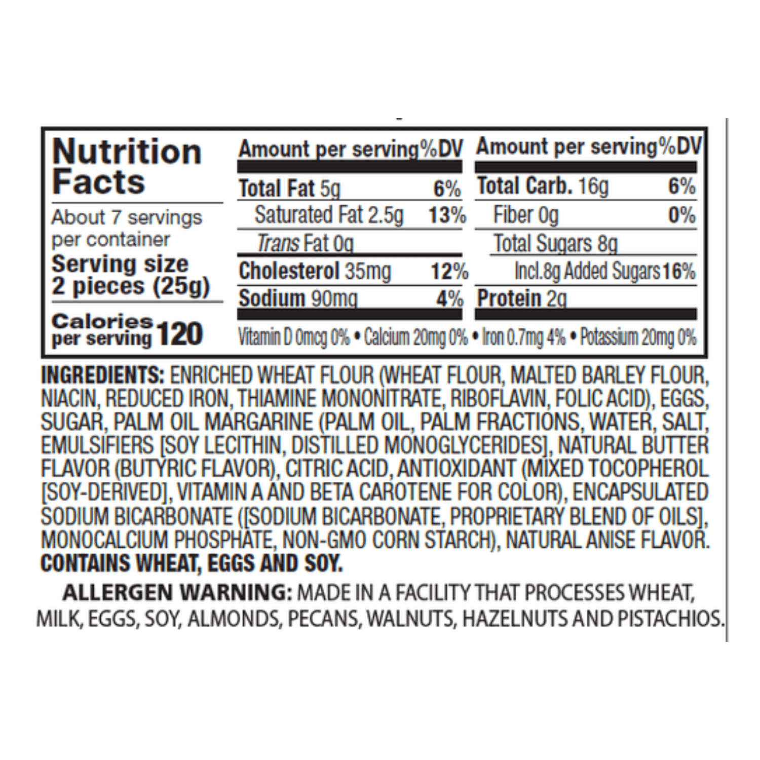 DeLallo Anise Pizzelle Cookies, Non-GMO, Kosher, 6 oz Container, (12 Pack)