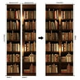 thumbnail image 1 of 2pcs 3D Book Shelf Patterned Wallpaper, Self Adhesive Door Mural, Removable Vinyl Wall Sticker, Wall Art Decal, 1 of 4