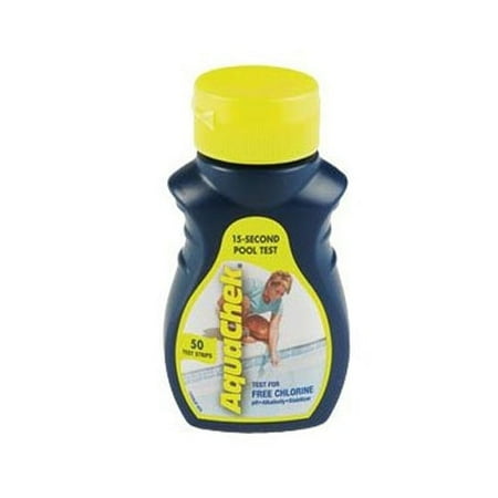 Chloramine Test Strips - AQUACHEK Yellow Swimming Pool Spa Chlorine 4 in 1 Test Strips Aquacheck 50pk