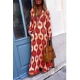 thumbnail image 4 of Nouvelle Mode 2024 Simple et Unique Robe Imprimée Col en V Style Long Élégant et Unique Robe Ajustée pour Femmes FJH FJH, 4 of 6