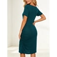 thumbnail image 4 of Short Sleeve Summer Maternity Dress for Woman Ruched Pregnancy Clothes, 4 of 7