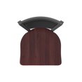 thumbnail image 3 of 870 Hadleigh 30" Swivel Bar Stool with Pewter Finish and Dark Cherry Maple Seat and Black Vinyl Back, 3 of 5