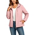 thumbnail image 6 of RoamHome Women's Waterproof Windbreaker Fleece Lined Hooded Jacket Lightweight Hiking Camping Outdoor Windproof Coat, 6 of 7