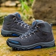 thumbnail image 4 of Hombres Tobillo Mediados Bota Otoño Invierno Deporte Al Aire Libre Botas Trekking Cálidas (Gris 46), 4 of 9