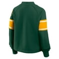 thumbnail image 5 of Women's Fanatics Green Green Bay Packers Oversized Hometown Toss Sweep Mock Neck Pullover, 5 of 5