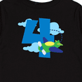 thumbnail image 4 of Inktastic 4th Birthday Airplane Pilot Childs Boys Long Sleeve Toddler T-Shirt, 4 of 5