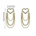 thumbnail image 3 of Fiudx Pendientes Largos de Corazón, Llamativo Diseño Recortado, Borlas de Algodón Ligeras, Accesorio Versátil, Ideal para Fiestas, Bodas, Uso Diario, Regalo para Amigos y Familiares, Material Ecológi, 3 of 6