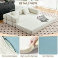 thumbnail image 5 of YINIX 62.9" Sleeper Sofa with Two Pillows, Comfy Modular Convertable Sofa Couch for Living Room, Small Spaces, Beige, 5 of 12