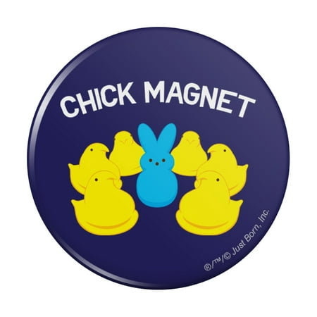

Peeps Chick Magnet with Bunny Officially Licensed Kitchen Refrigerator Locker Button Magnet
