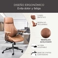 thumbnail image 2 of Silla Escritorio Ejecutiva Alpha Ergonómica Ajustable en Color Café X-Pross XP-SEIPABW, 2 of 7