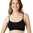 thumbnail image 6 of Coobie Seamless Bras for Women No Underwire Scoopneck Cami Bra 9012,Blk/Wht Polka Dot,Full Size, 6 of 6