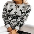 thumbnail image 1 of Pulls à Col Rond et Manches Longues pour Femmes de Noël Pull Tricoté Automne Hiver, 1 of 7