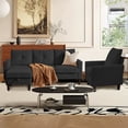 thumbnail image 2 of Soscana Sectional Sofa Set with Storage Ottoman and Accent Chair,Living Room 3 Seat L Shaped Couch and Single Chair Armchair,Living Room Furniture Set for Home Apartment Office Studio, 2 of 8
