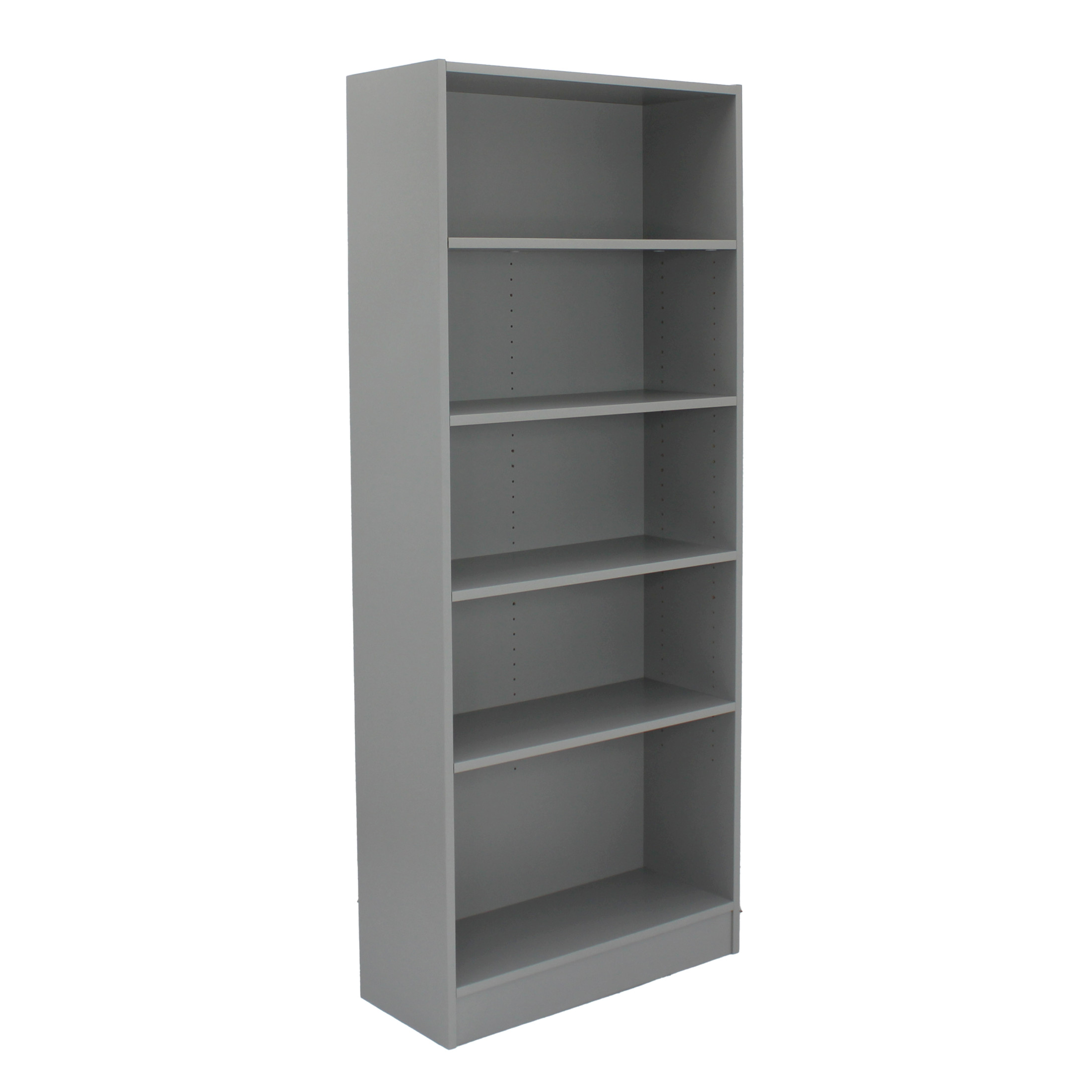 Factory Direct Partners All Ages Laminate Bookcase 5-Shelf 72" Height - Gray