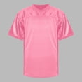 thumbnail image 2 of Tee Shirts Mens Men Football Mesh Practice Athletic T Shirt Solid Color V Neck Short Sleeve Hop Sports Tee Pink XXL, 2 of 4