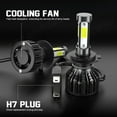 thumbnail image 2 of H7+H7+H11/H8/H9 Combo LED Headlight Bulbs High Low Beam + Fog Light Bulbs Bright White，Pack of 6, 2 of 10