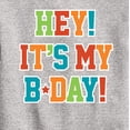 thumbnail image 3 of Instant Message - It's My Bday - Toddler & Youth Crewneck Fleece Sweatshirt, 3 of 6