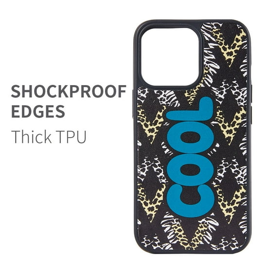 Xpm Compatible with Apple iPhone 13 Pro (6.1") Fashion Design Stylish PU Leather Hybrid TPU Hard PC Shockproof Slim [ COOL Animal Print ]