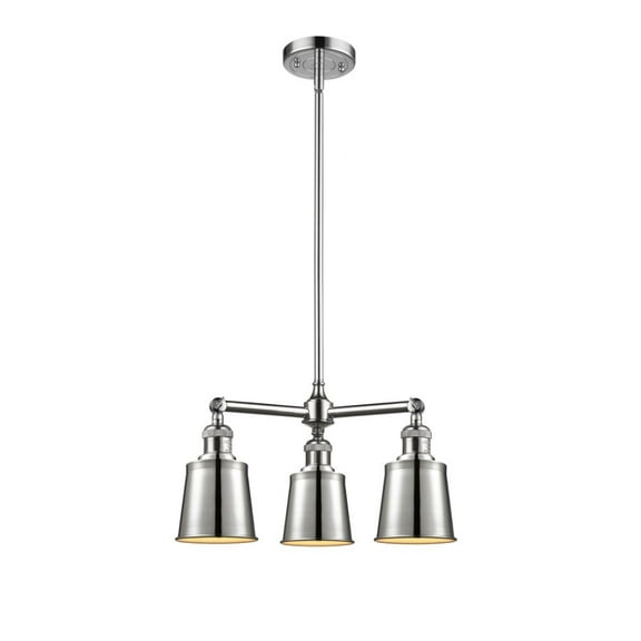 Innovations 207-PC-M9-PC-LED Addison 3 Light Chandelier part of the Franklin Restoration Collection, Polished Chrome