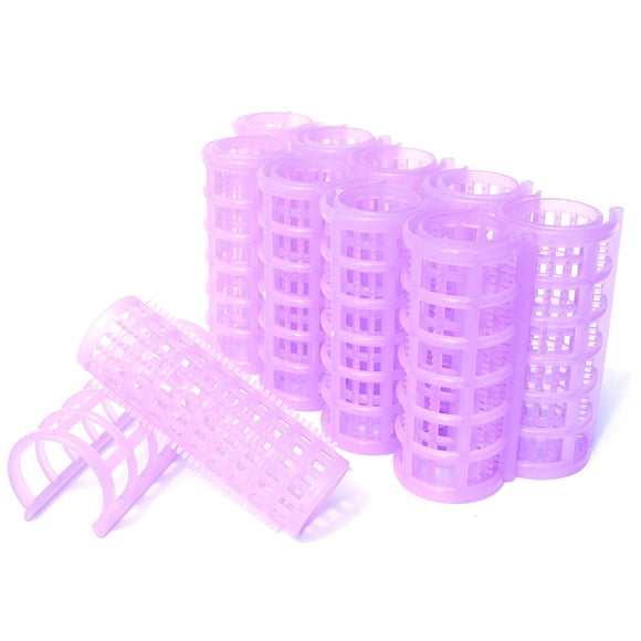 Large Hair Rollers Comb Curlers Clips Styling Rollers Hair Curls Wave Style Hairdressing Curlers Tools (Plastic Styling 25mm/1" 10PCS Random Clolor)