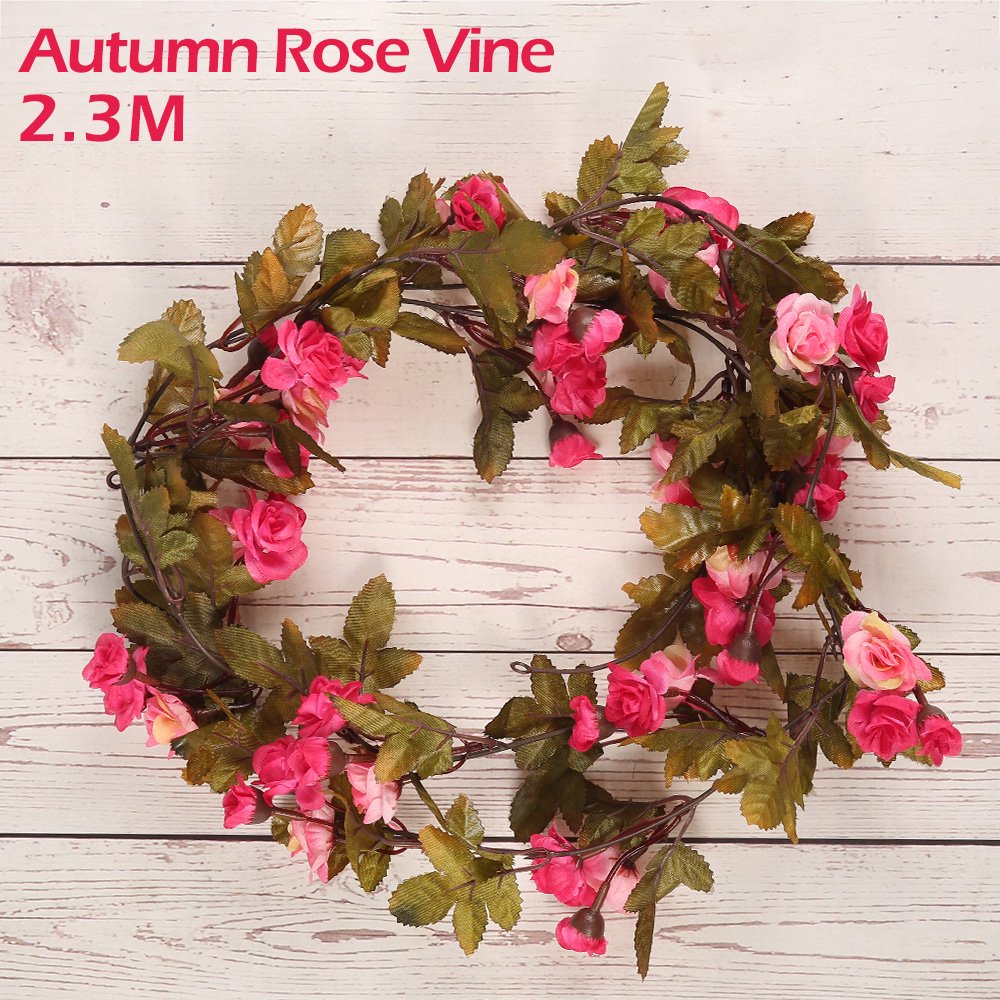 Chic Pink Rose Garland Flower Vintage Style 7Ft Wedding String