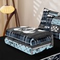 thumbnail image 5 of Manfei Vintage Cartoon Car Zipper Queen Comforter Set with Fitted Sheet and 2 Pillowcases,Animal Theme Zipper Bedding Set,Navy Light Blue,Reversible, 5 of 7