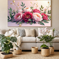 thumbnail image 7 of LUUFILx Floral Wall Backdrop Banner with Pink Peonies Rose Decorations for Wedding Ceremony Background Party Supplies Event Decor Home Decor, 7 of 7