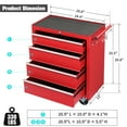 thumbnail image 6 of Ktaxon 4-Drawer Tool Chest Rolling Tool Cabinet with Wheels for Home Improvement, Auto Mechanics, 6 of 13