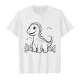 thumbnail image 3 of shoper DIY Hand Painted Shirt for Kids Gift Present T-Shirt for Toddler Grils Boys Crewneck Short Sleeve T Shirts White 140, 3 of 4