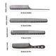 thumbnail image 3 of 4Pcs Aluminum Hair Combs Set: Long Cutting Comb,Short Styling Comb,Handle Combs,and Tail Comb for Professional Barbers rose gold, 3 of 5