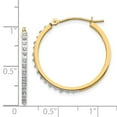 thumbnail image 3 of 14K Yellow Gold Earring Hoop Women'S Diamond 26 mm 2, 3 of 3