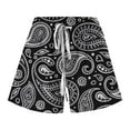 thumbnail image 6 of Babysbule Womens Summer Cotton Graphic Printed Drawstring Bandag Shorts Casual Elastic Waist Loose Pocket Short Pants, 6 of 7