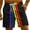 Black-B, variant on Penkiiy Men Casual Fashion Rainbow Print Shorts Pants with Pockets Elastic Waist Color Block Beach Pants Artistic Short Pants 3XL Multicolor