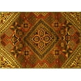 thumbnail image 1 of Ahgly Company Machine Washable Indoor Rectangle Persian Yellow Traditional Area Rugs, 4' x 6', 1 of 4
